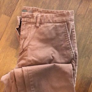 Old Navy Ultimate Slim Pink/Brown Khakis